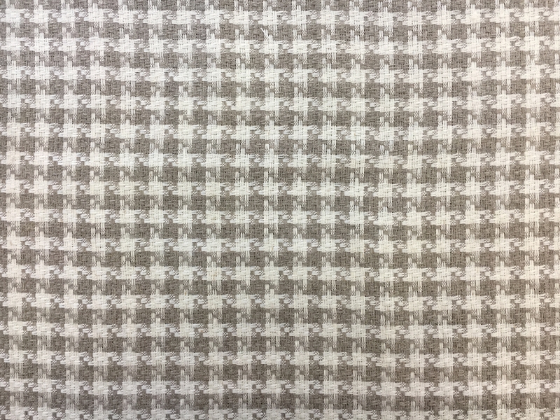 Upholstery Linen Woven Houndstooth in Natural0