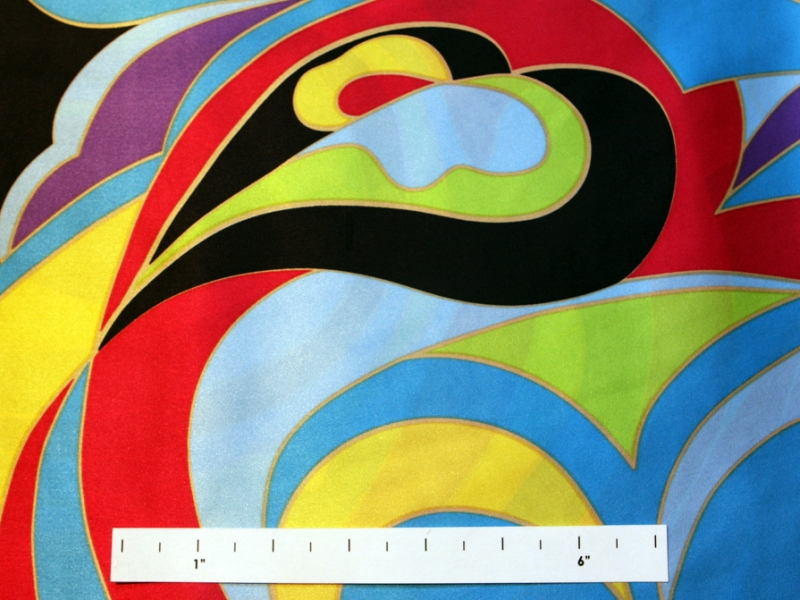 Printed Silk Charmeuse0