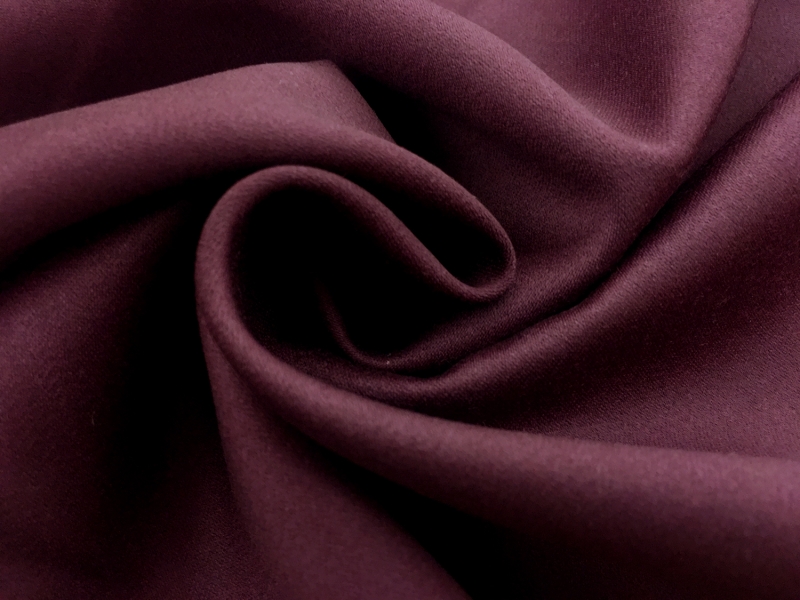 Italian Wool Satin in Wine1