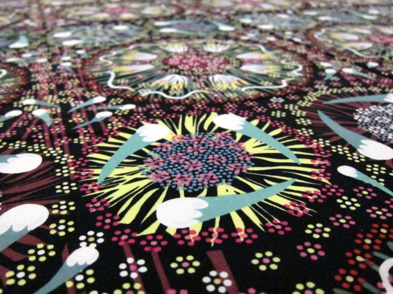 Australian Cotton Print With Aboriginal Motif2