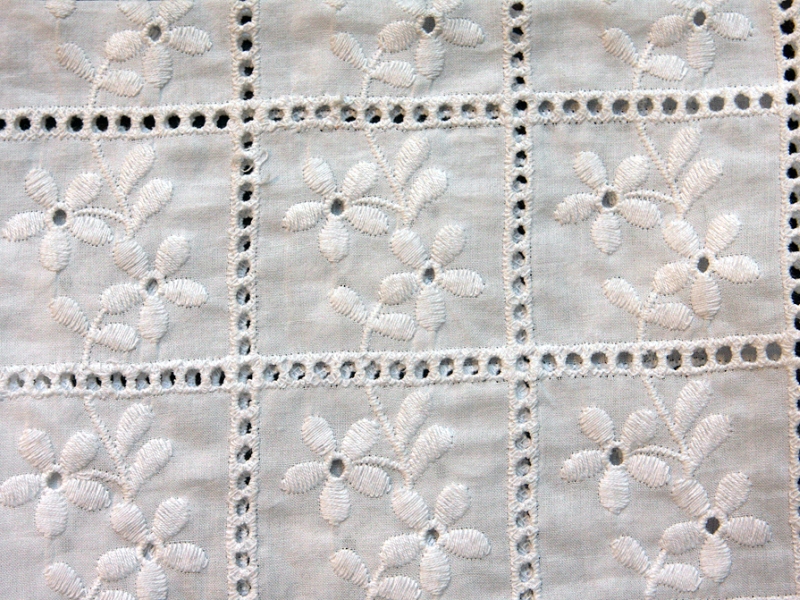 Cotton Eyelet in White1