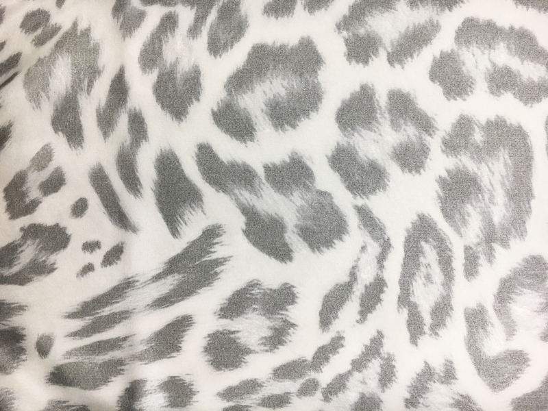 Leopard Printed Metallic Silk Chiffon0