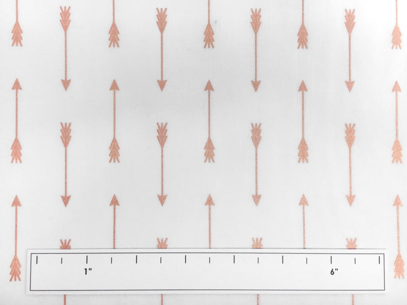 Rose Gold Metallic Arrows Cotton Print3