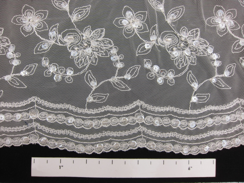   Embroidered Illusion with Hand Sewn Sequins1