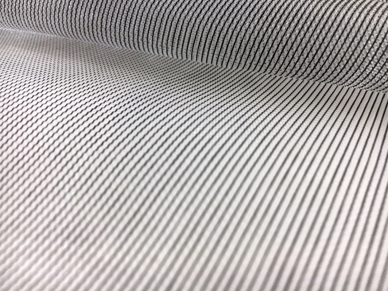 Italian Nylon Blend Mesh in Black Transparent0