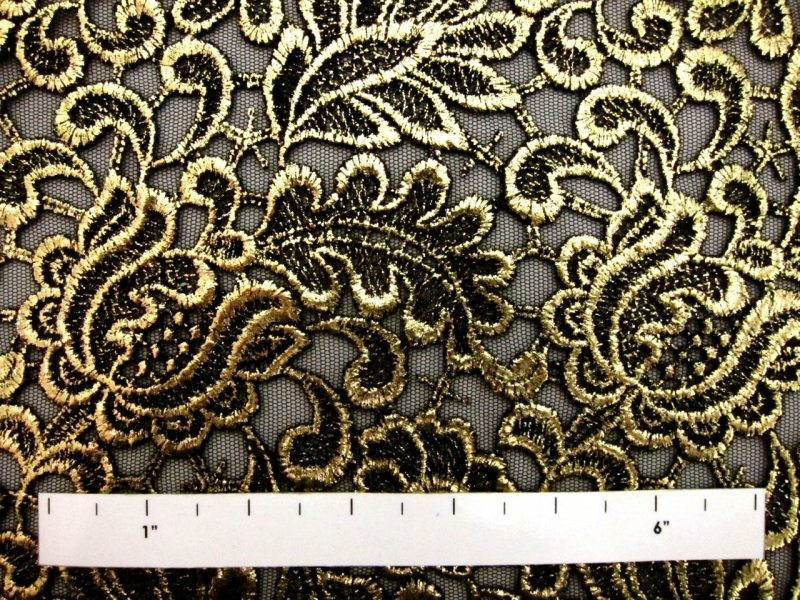 Metallic Coated Embroidered Tulle1