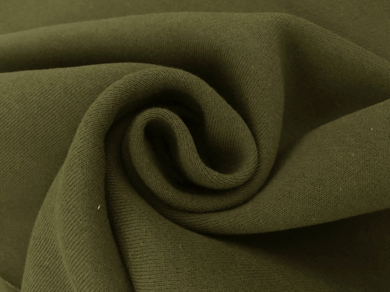 Japanese Cotton Sweatshirt Fleece in Olive Green1