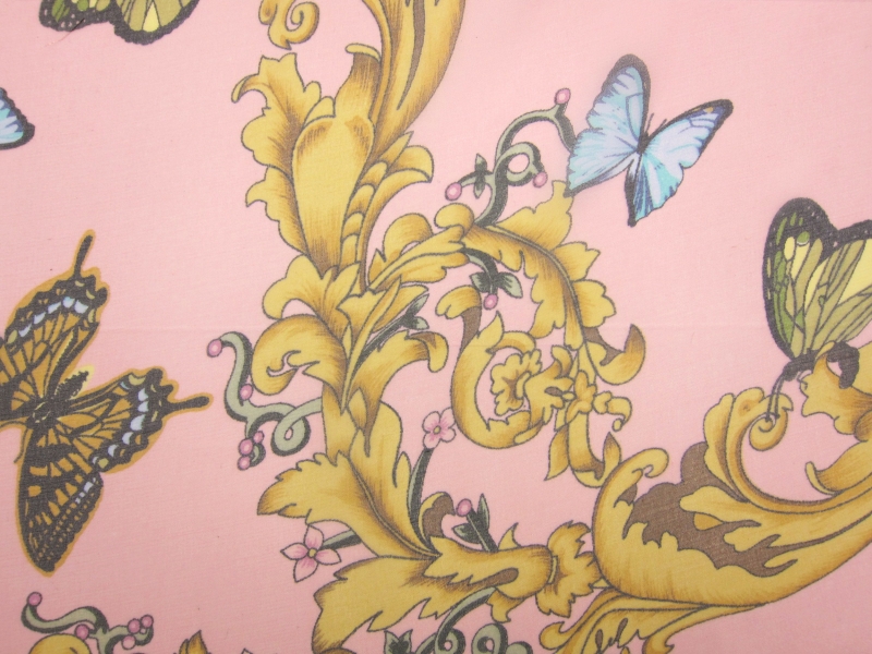 Silk  Chiffon in Butterfly Print0
