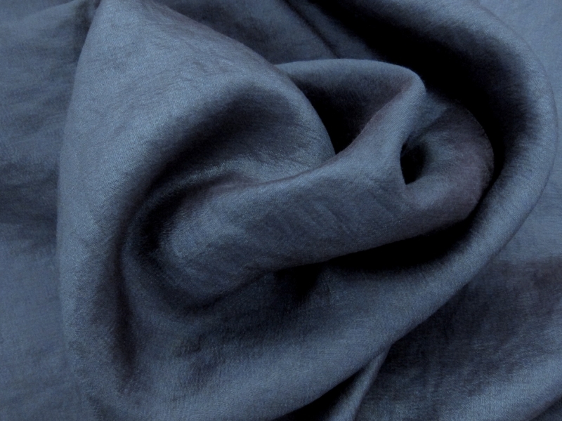 Washed Lamé in Steel Blue0