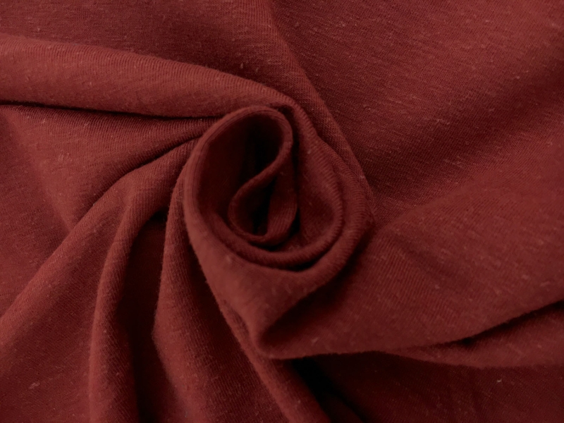 Certified Organic Hemp and Cotton Jersey in Heretic Red1