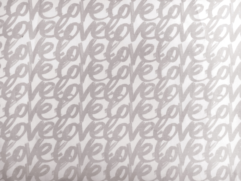 Cotton Broadcloth Love Print0