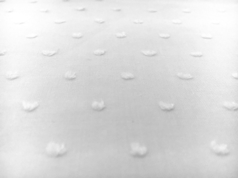 Cotton Poly Swiss Dot in Optic White0