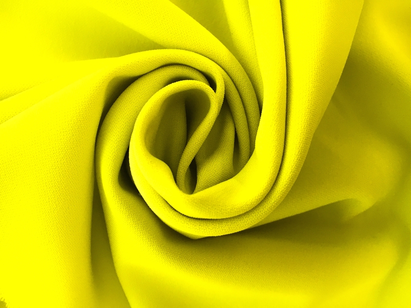 Polyester and Spandex Stretch Crepe in Bright Lime0