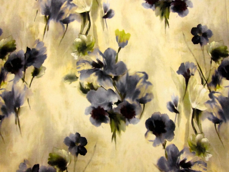 Printed Silk and Wool Gazar0