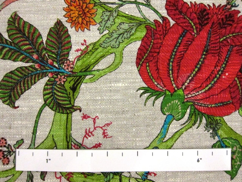 Linen Upholstery Floral Print1