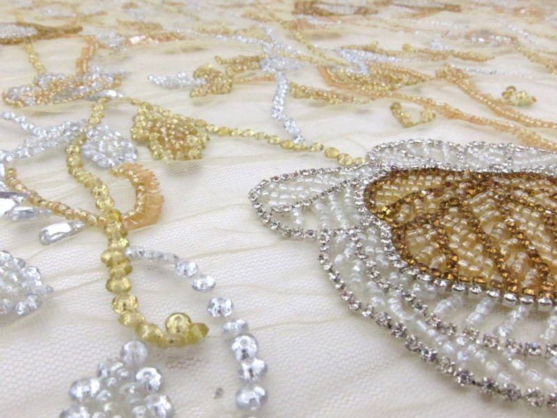 Hand Beaded Illusion with Sequins1