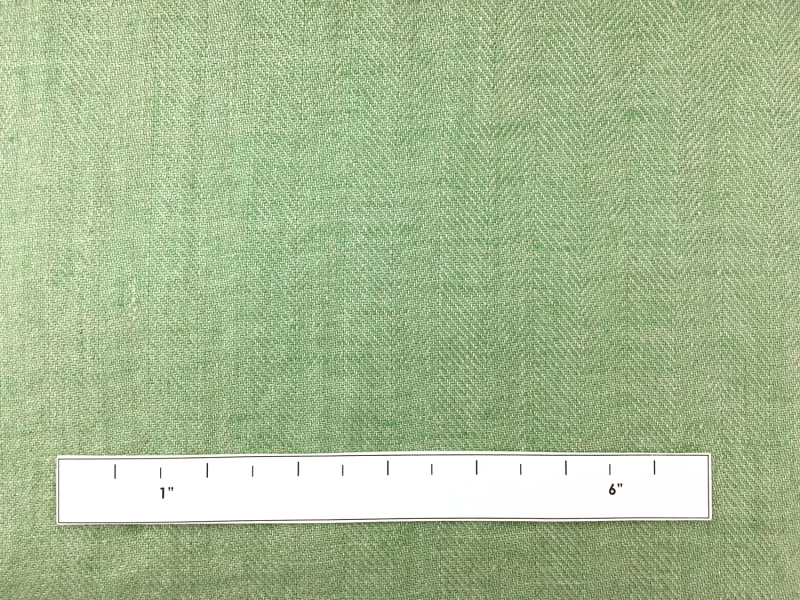 Linen Herringbone in Apple Green1