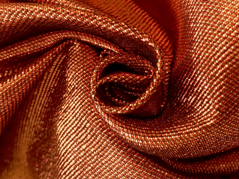 Silk and Polyester Lamé Crepe0