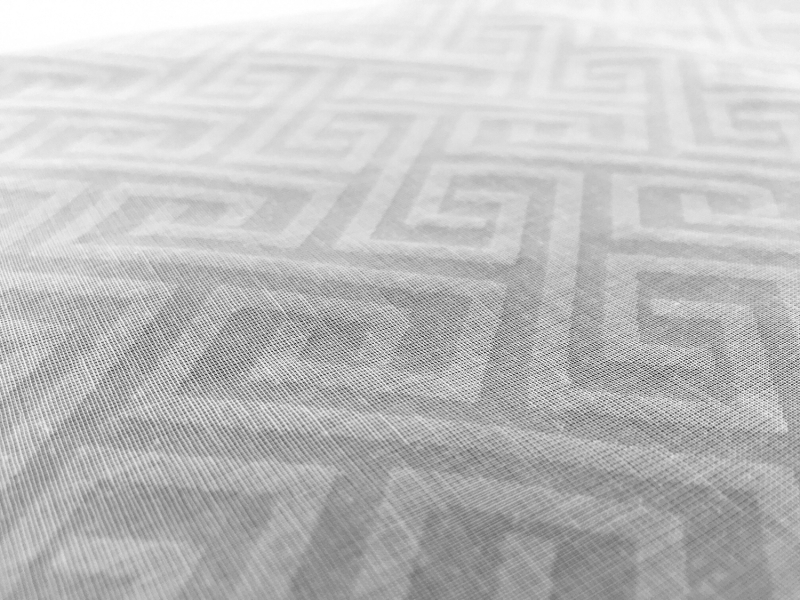 Swiss Cotton Organdy Novelty with Art Deco Pattern2