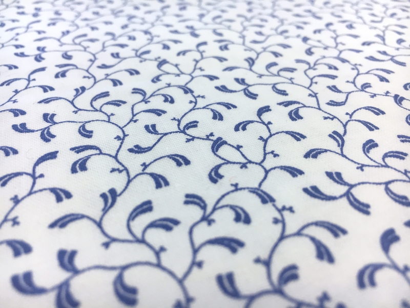 Cotton Broadcloth Decorative Vines Print2