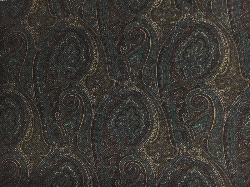 Italian Wool Twill Paisley Print0