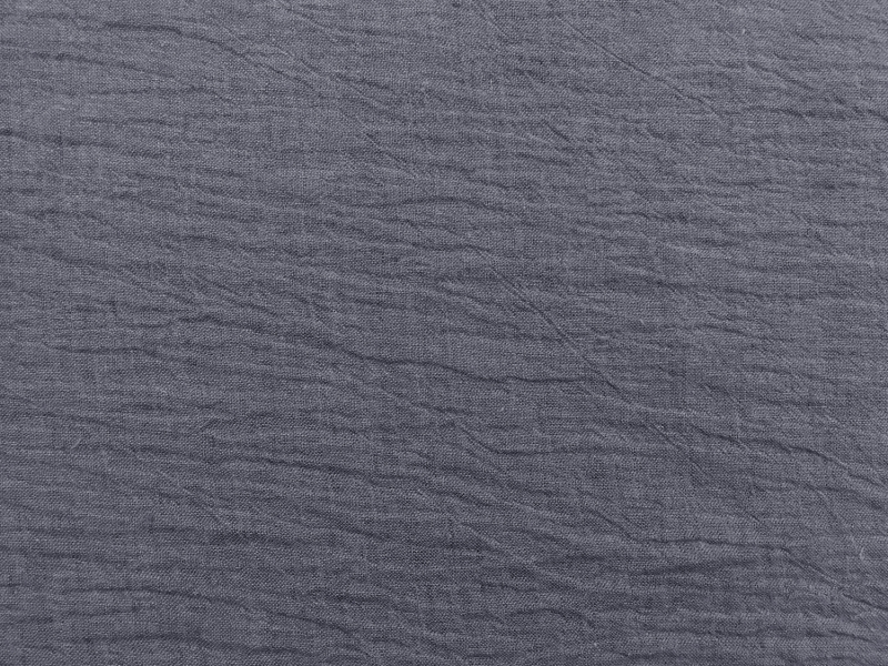 Crinkled Linen Gauze in Denim2
