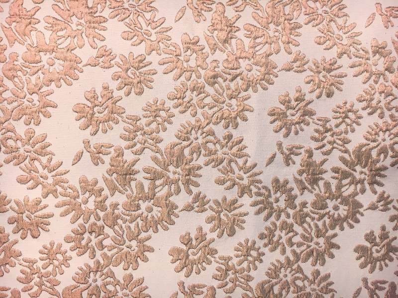 Metallic Floral Brocade in Light Copper0