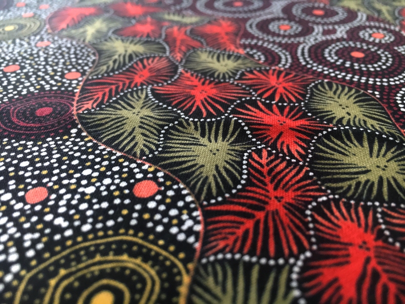 Australian Cotton Print With Aboriginal Motif2