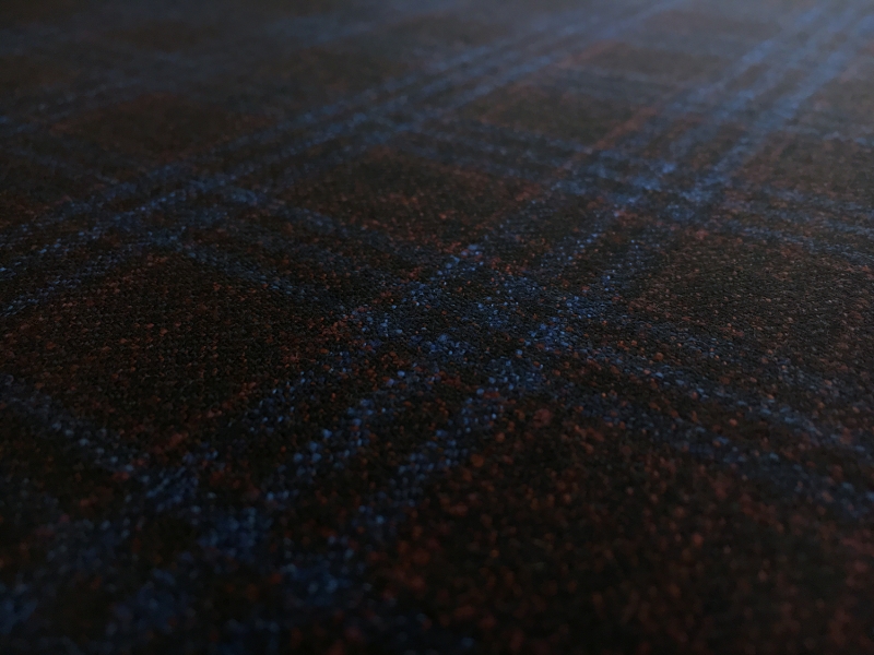 Italian Virgin Wool Bamboo Plaid Suiting2