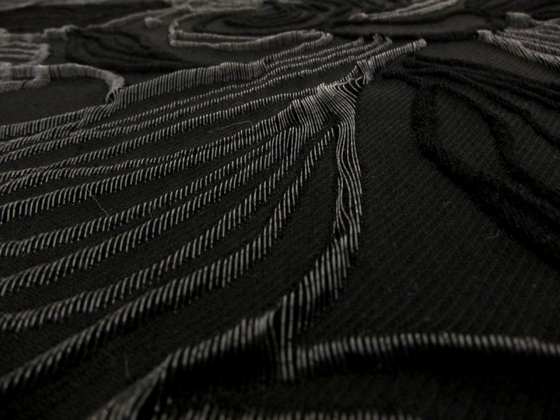 Wool and Polyester Blend Organza Cloqué1