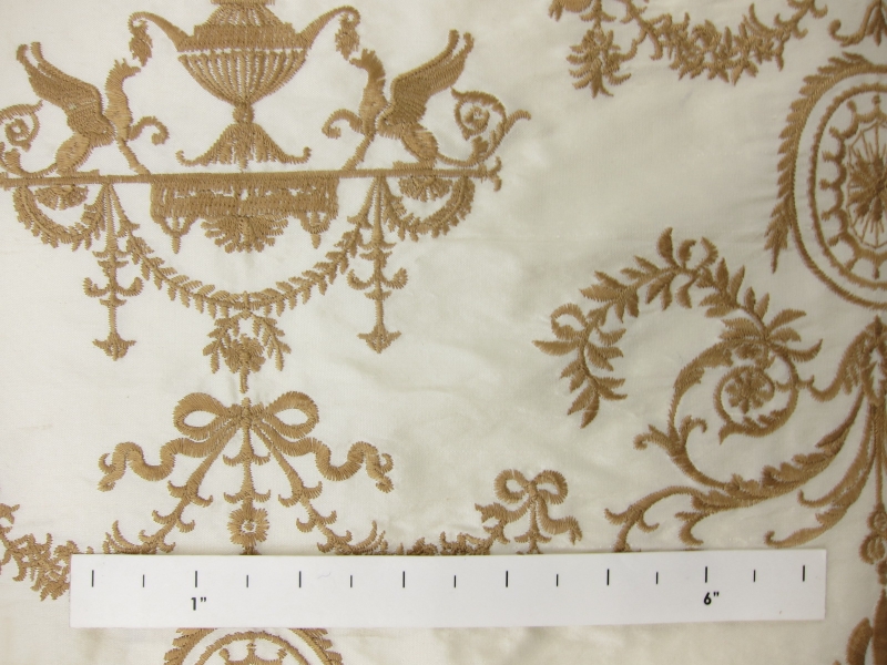 Embroidered Silk Shantung0