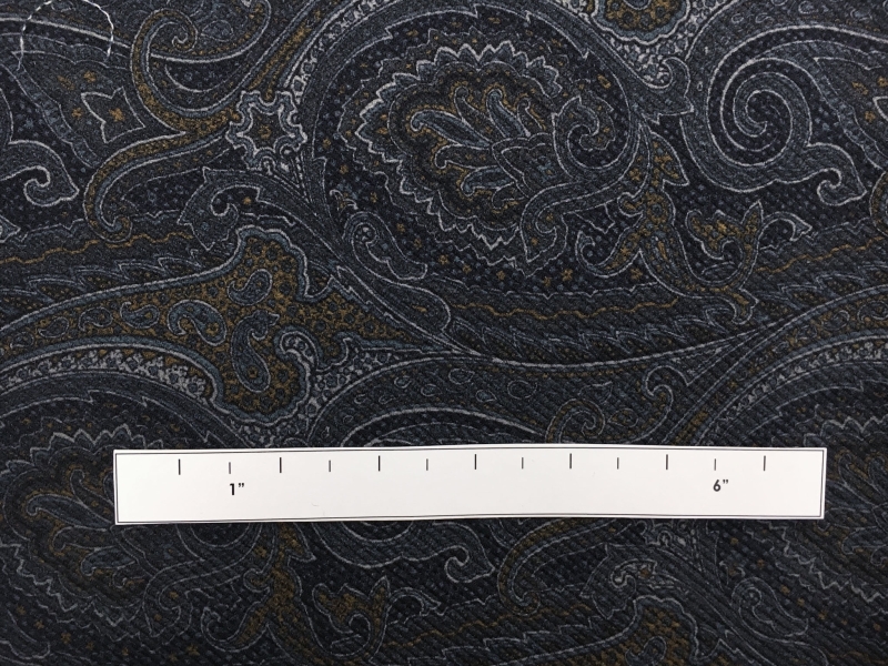 Italian Wool Twill Paisley Print1