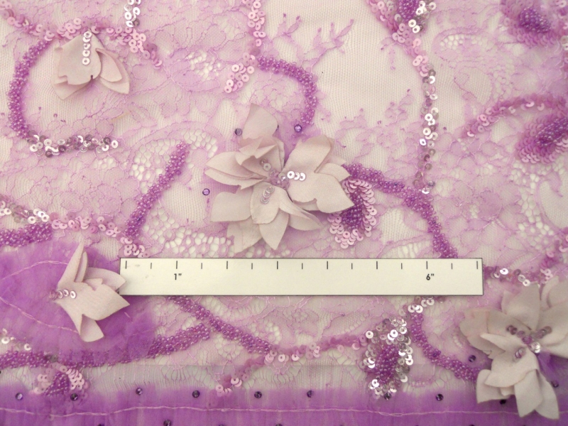 SALE PIECE Beaded and Appliquéd Chantilly Lace1