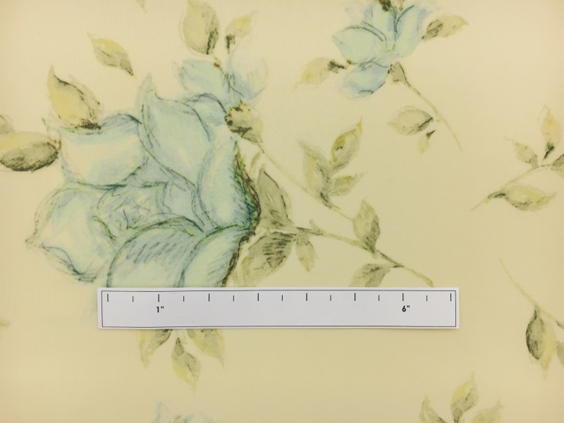 Printed Heavy Silk and Wool with Lightly Sketched Florals1