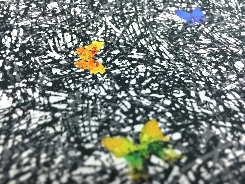 Cotton Broadcloth Butterflies Digital Print2