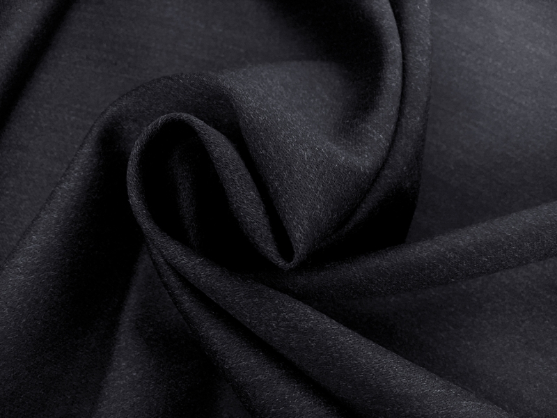 Italian Wool Heather Satin Suiting in Navy1