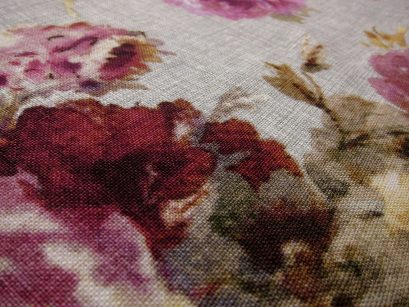 Linen Upholstery Floral Print2