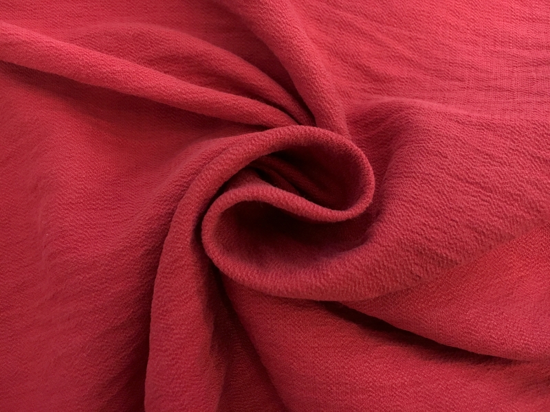 Rayon Nylon Blend Crepe in Brick Red1