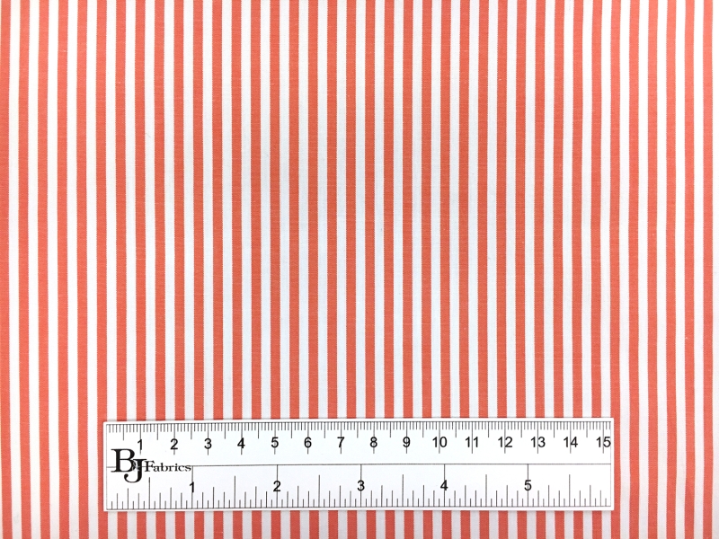 Pima Cotton Shirting Stripe in Orange3