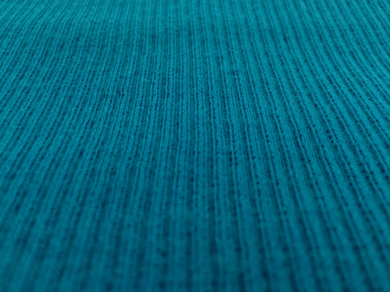 Virgin Wool Rib Knit inTurquoise0