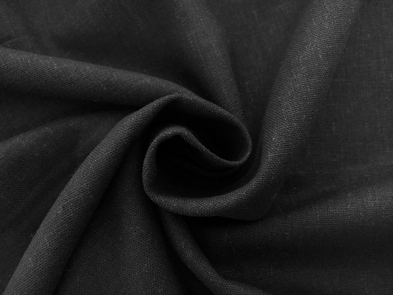 Washed Lightweight Linen Rayon Blend in Black1