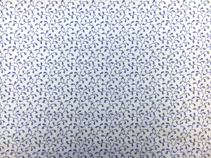 Cotton Broadcloth Decorative Vines Print0