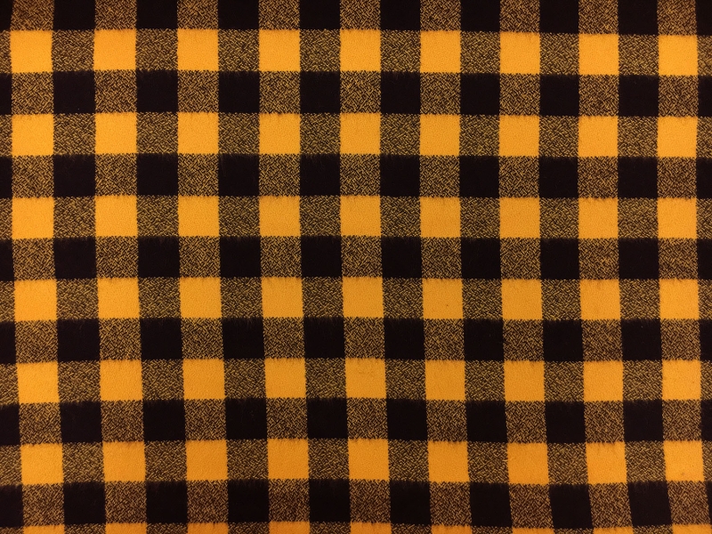 Cotton Mammoth Flannel Check in Mustard0