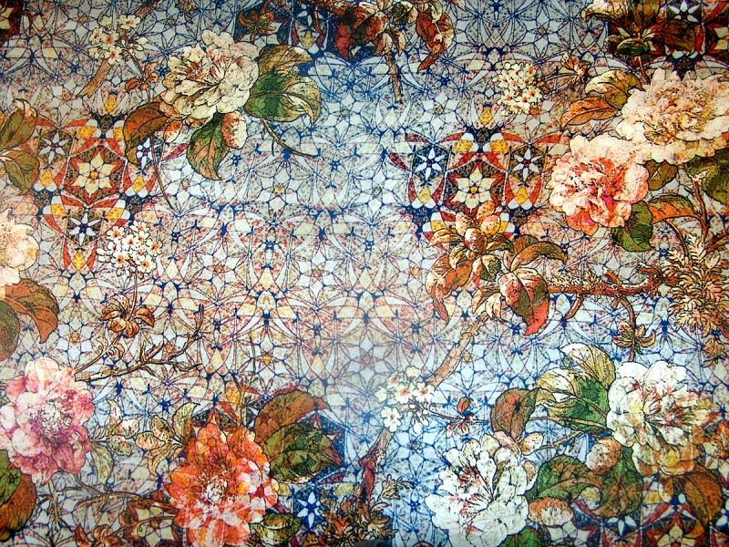 Printed Silk Charmeuse0