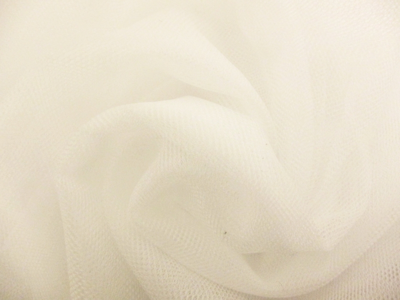 Italian Nylon Tulle in Bianco0