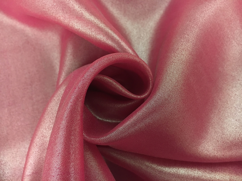 Microfiber Silver Metallic Chiffon in Fuchsia 0