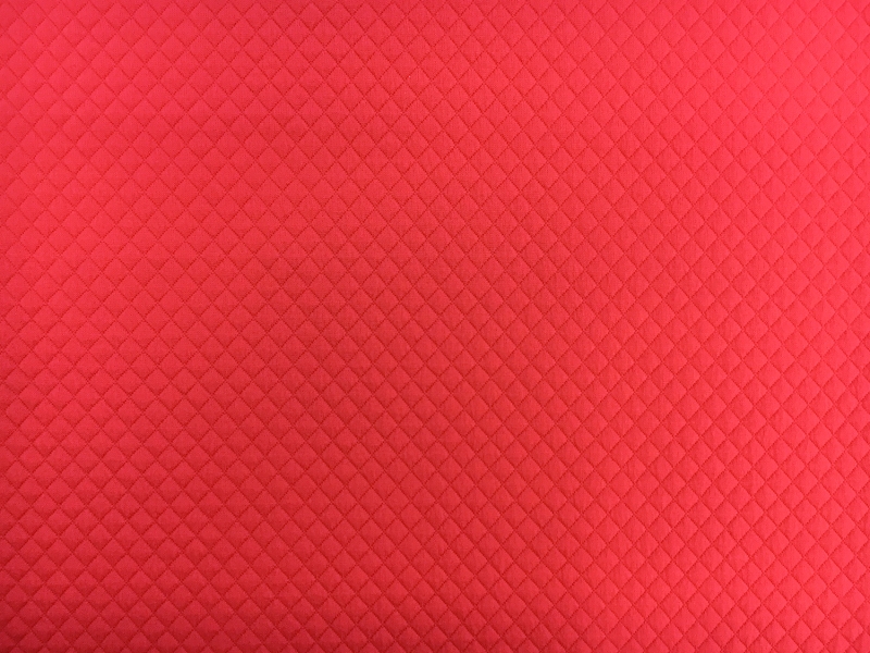 Poly Spandex Novelty Quilted Knit in Coral0