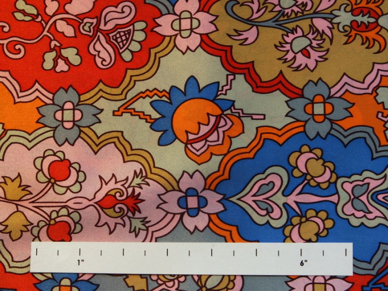 Printed Silk Charmeuse0