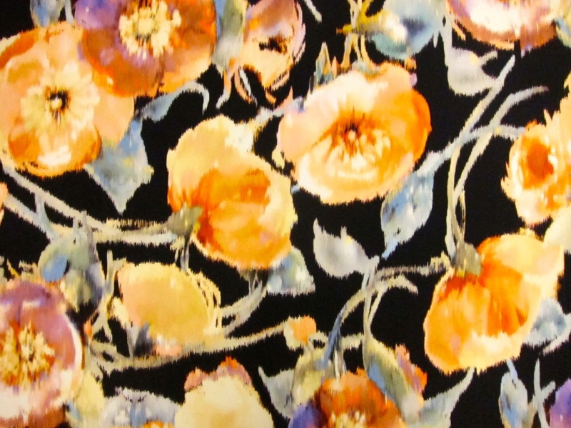 Printed Silk Mikado0