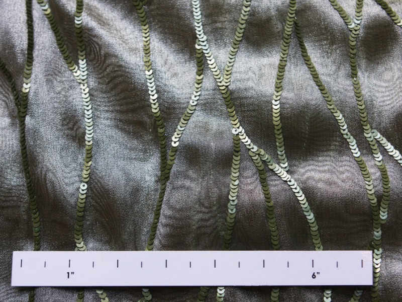 Sequins on Metallic Organza1